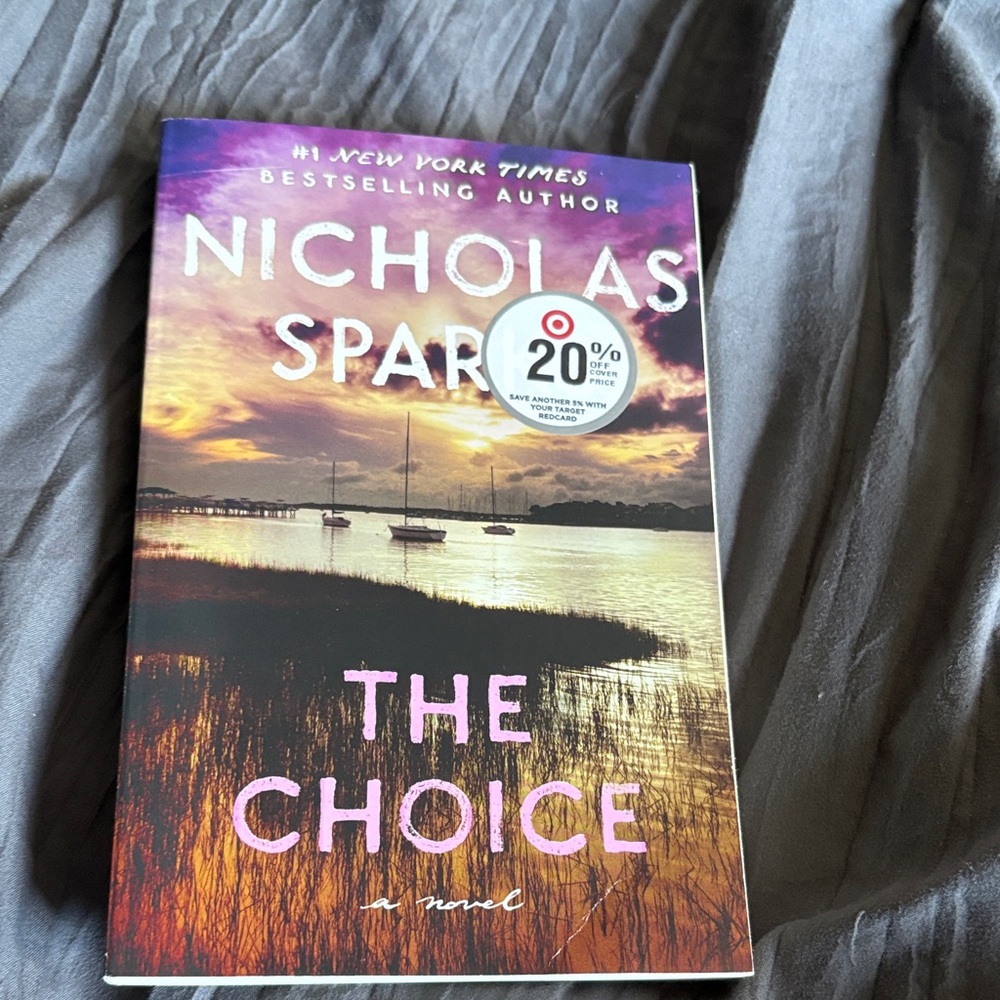 Target Nicholas Sparks 'The Choice' Book - Purple and Orange Cover